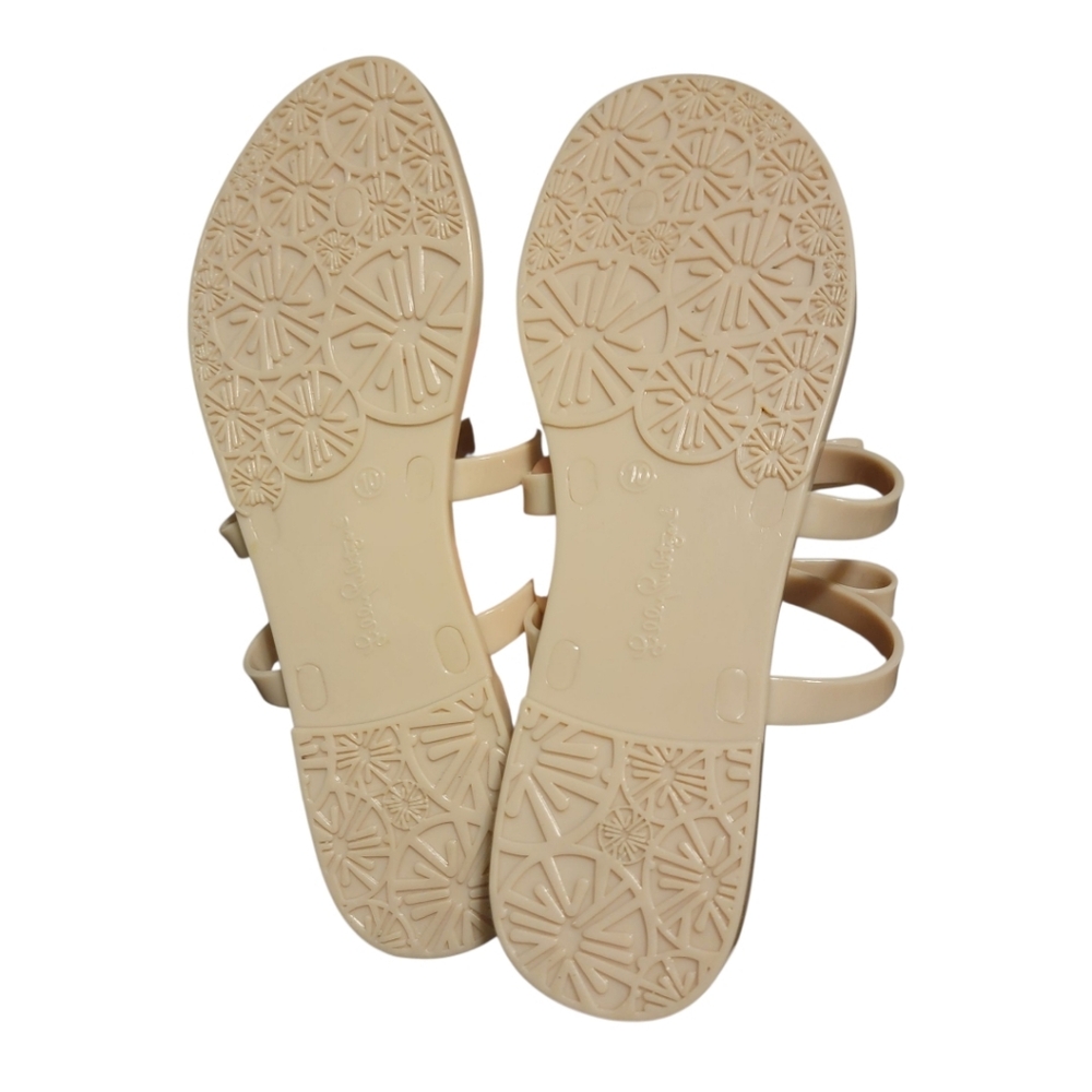 Lilly Pulitzer Harlow Jelly Bow Sandals Nude 10 - Picture 9 of 11
